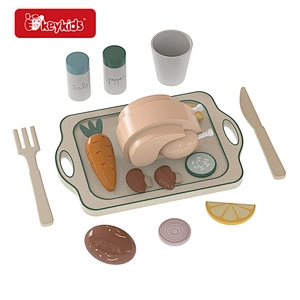 Fun Educational Wooden Roast Chicken Toy Set Funny Cooking Game Pretend Role Play Kitchen Toys Preschool Educational Toy W10D948